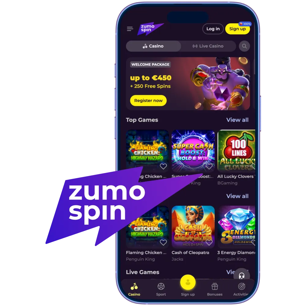 Get the ZumoSpin app for seamless play.