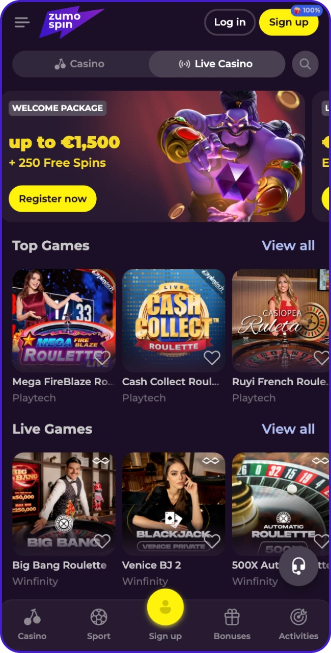 Don't waste your time, go play on the official website of the online casino ZumoSpin.