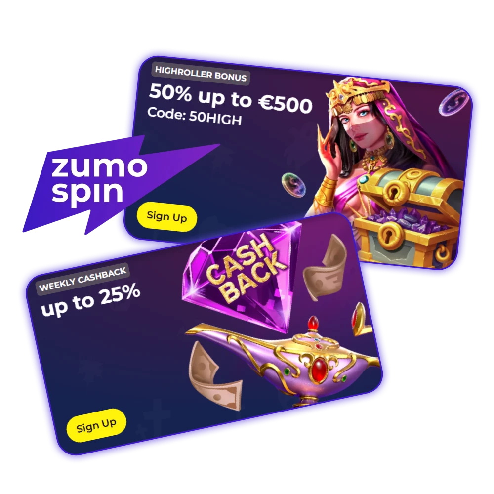 Pak je ZumoSpin bonus en verhoog direct je kans op flinke winsten.