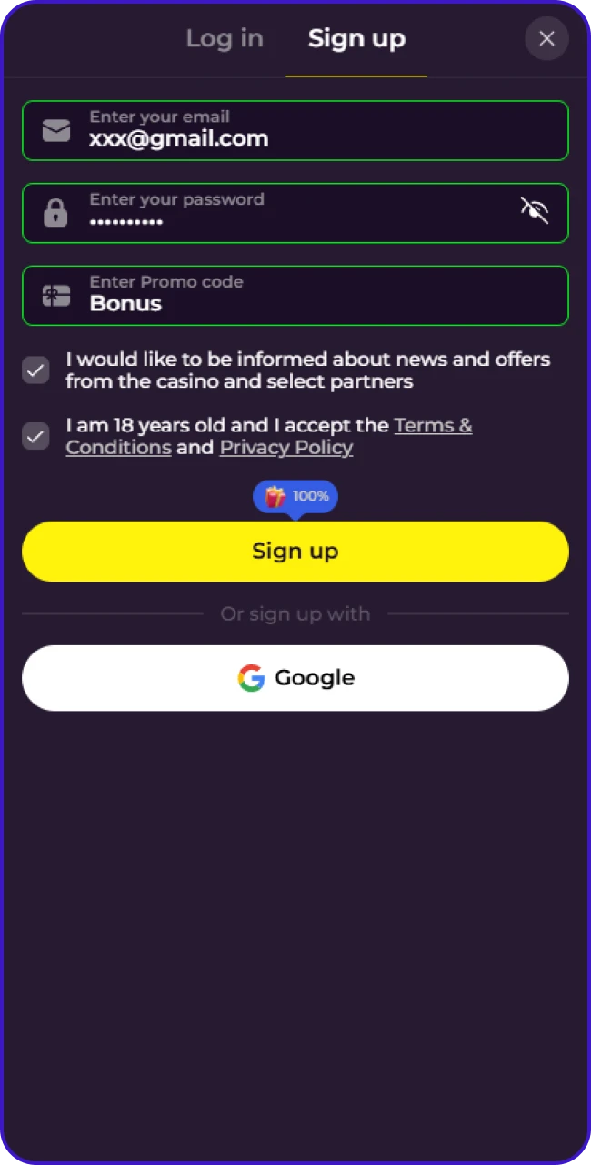 Ontvang updates over acties na je registratie bij ZumoSpin online.