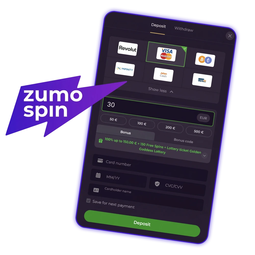 Stort simpel geld bij ZumoSpin om direct.