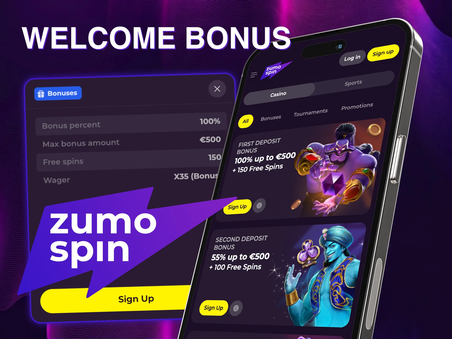 Claim a generous ZumoSpin App welcome bonus to start your mobile gambling journey.