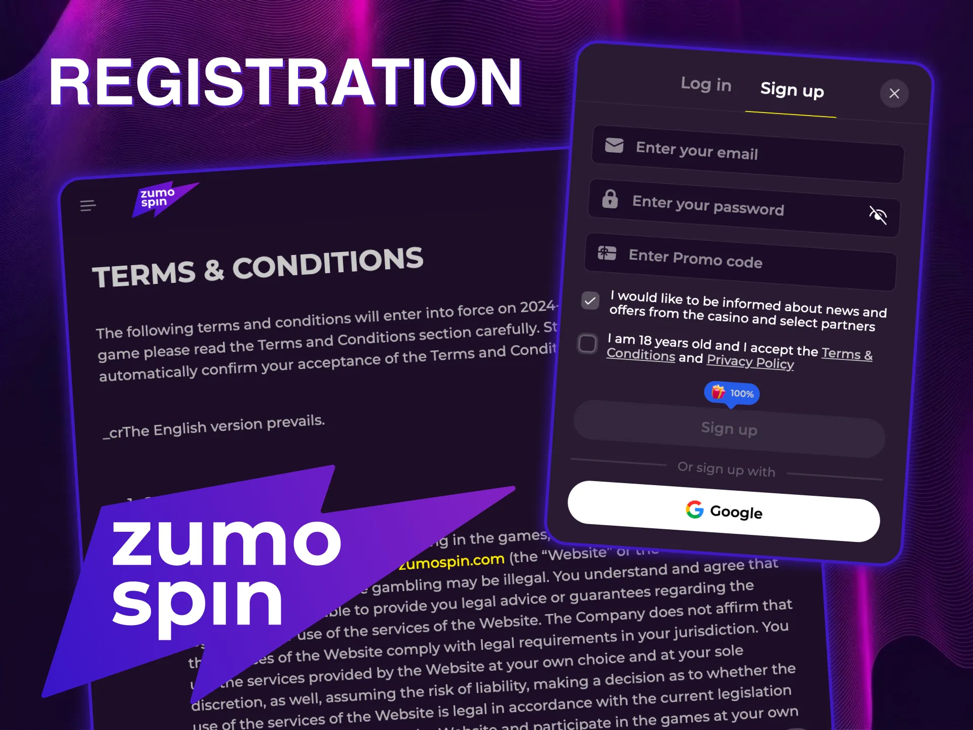 Create a new account to register and join the ZumoSpin community.